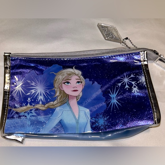 Disney Frozen 2 Elsa Glitter Pencil Case/Cosmetic Bag. NWT. - Picture 1 of 4